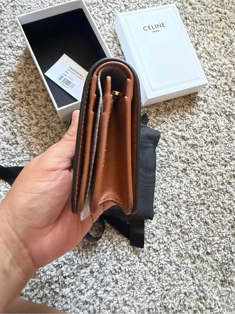 CELINE SMALL FLAP WALLET TRIOMPHE IN TRIOMPHE CANVAS